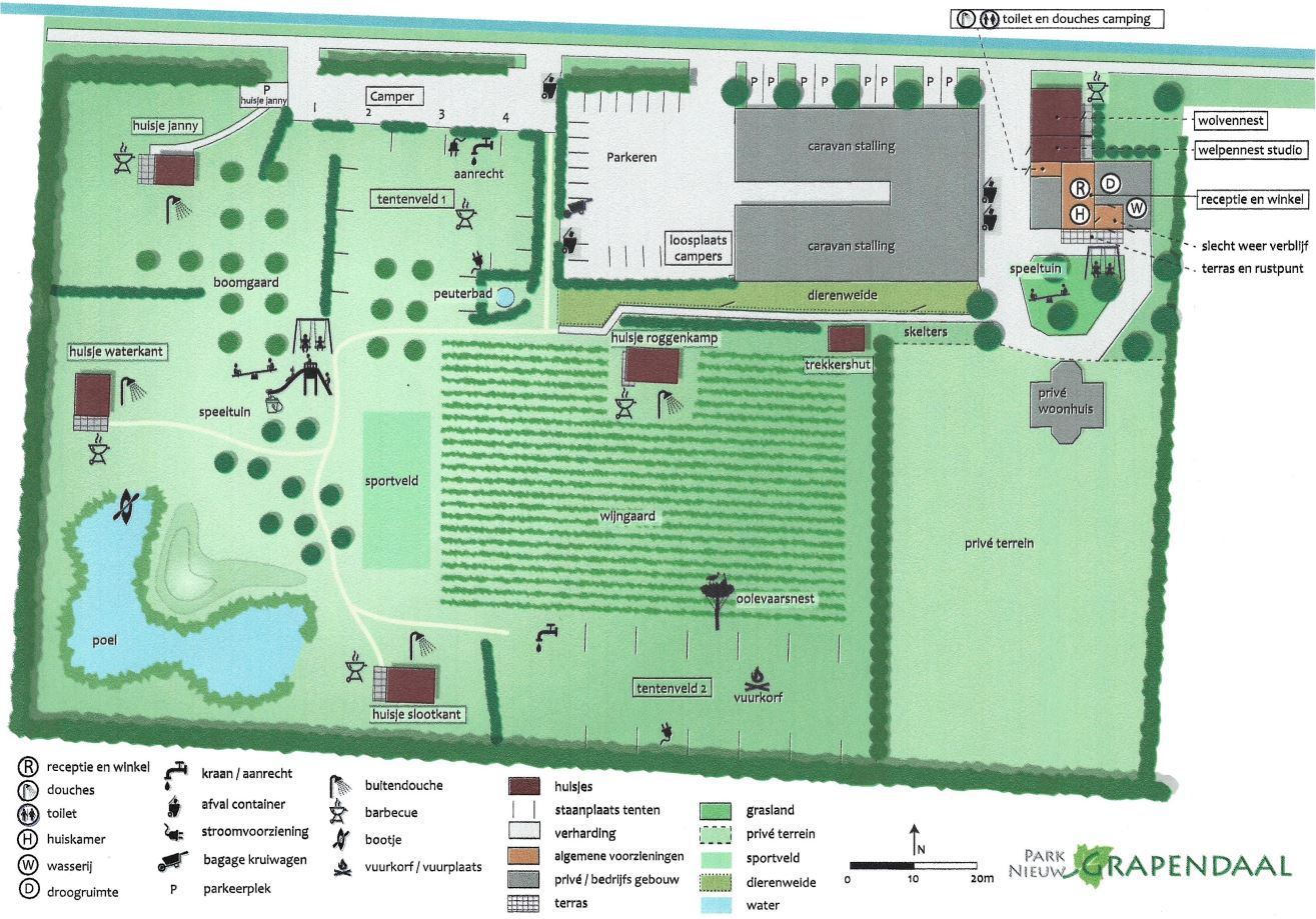 Plattegrond van ons vakantiepark op de veluwe